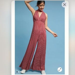 Anthropologie Maeve Farida Mock Neck Jumpsuit